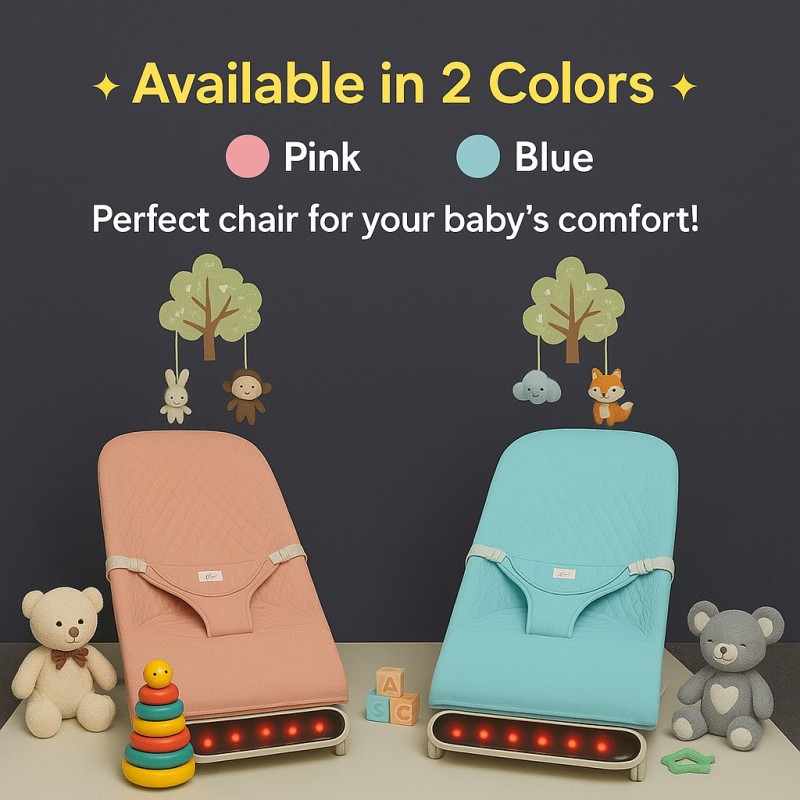 Premium Baby Swing & Rocker Chair with LED Lights and Built-in Speaker – For Boys & Girls